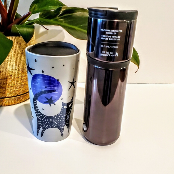 !SOLD!Starbucks Halloween Black Cat & Black Mirror - Picture 2 of 3